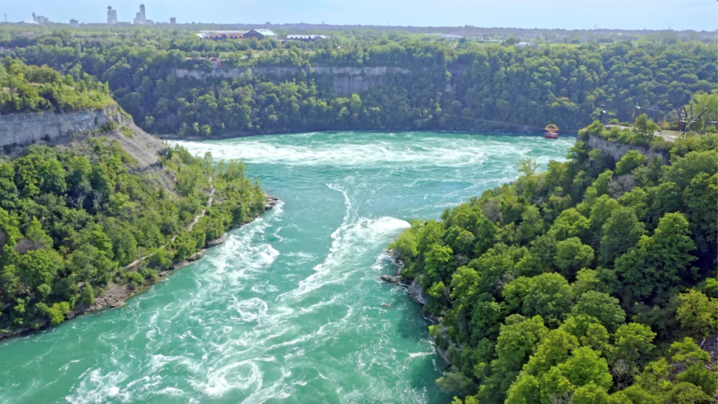 The whirlpool gorge along the Niagara River