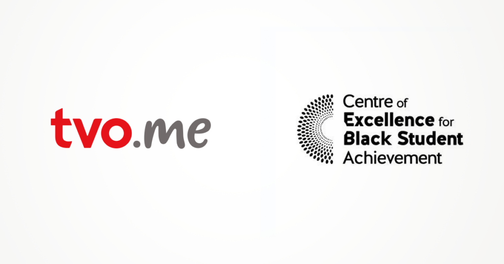 TVO.me and Centre of Excellence for Black Student Achievement logos
