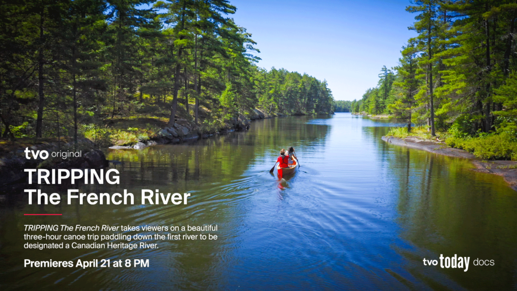 Tripping the French River: Canoe on the river
